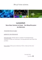 Vorschau - Stundenentwürfe - Säure-Base-Systeme im Körper - Das Blutpuffersystem - Deckblatt