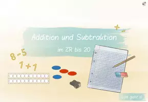 Vorschau - Spiele - Interaktive PDF zur Addition und Subtraktion im ZR bis 20 #Hybridunterricht - Seite 1