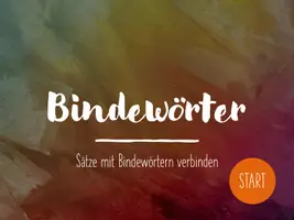 Vorschau - Interaktives Material - Interaktive PDF- Bindewörter einsetzen - Seite 1