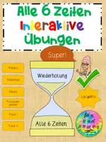Vorschau - Spiele - Interaktive Übungen - WH aller 6 Zeiten! Differenziert!#Homeschooling - Deckblatt