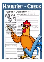 Vorschau - Arbeitsblätter - das Huhn Arbeitsblätter für den Sachunterricht in der Grundschule Haustiere Check - Deckblatt