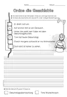 Vorschau - Arbeitsblätter - Ordne die Geschichte | Sätze sortieren | Textproduktion - Seite 1