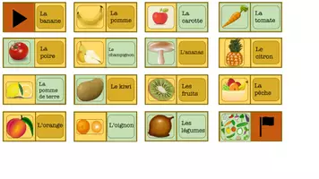 Vorschau - Spiele - Domino: Fruits et légumes - differenziert - Seite 1