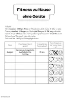 Vorschau - Arbeitsblätter - Fitness zu Hause - interaktive PDF - Seite 1
