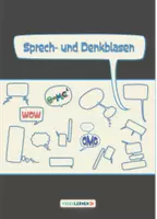 Vorschau - selbst erstellte Cliparts/Grafiken - Sprech- und Denkblasen in blau | Unterrichtsmaterial gestalten - Deckblatt