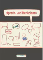Vorschau - selbst erstellte Cliparts/Grafiken - Sprech- und Denkblasen in rot | Unterrichtsmaterial gestalten - Deckblatt