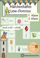 Vorschau - Spiele - Märchenhaftes Lese-Domino - Deckblatt