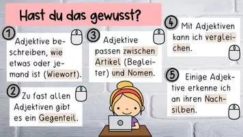 Vorschau - Präsentationen/Tafelbilder - Adjektive - Präsentation für den offenen Unterricht - Seite 2
