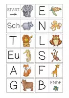 Vorschau - Spiele - Domino Tiere - Anlaute Silben Wörter Sätze - Seite 1