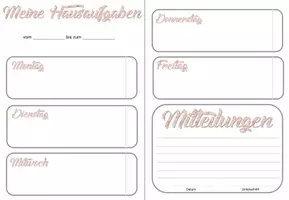 Vorschau - Anderer Materialtyp - Schulplaner Filofax A5 Hausaufgabenübersicht Hausaufgabenplaner - Seite 3