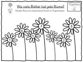 Vorschau - Arbeitsblätter - Kindergarten - Zahlen erkennen - Fingerfarben Spaß - Seite 3