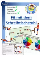 Vorschau - Spiele - Fit mit dem Schreibtischstuhl Sportunterricht im Distanzunterricht - Deckblatt