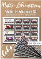 Vorschau - Spiele - Mathe-Lokomotive - Legematerial zur Addition im Zahlenraum 100 - Deckblatt