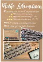 Vorschau - Spiele - Mathe-Lokomotive - Legematerial zur Addition im Zahlenraum 100 - Seite 1