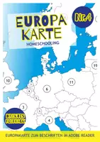 Vorschau - Arbeitsblätter - Europakarte Nr.4 zum Beschriften im Adobe Reader. - Seite 1