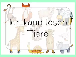 Vorschau - Spiele - Bundle 2 x interaktives Lesequiz Wörter TIERE interaktives Pdf - Seite 3