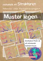 Vorschau - Stationenlernen - Muster und Parkettierungen: Legekärtchen - Deckblatt