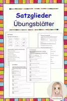 Vorschau - Arbeitsblätter - Satzglieder - Übungsblätter - Deckblatt