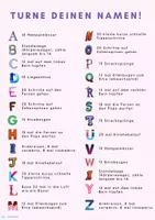 Vorschau - Poster - Turne deinen Namen - kleine Turnübung für's homeschooling - Deckblatt