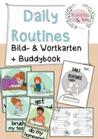Vorschau - Arbeitsblätter - Daily Routines - Bild- & Wortkarten, Buddybook - Deckblatt