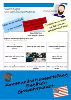 Vorschau - Arbeitsblätter - Gesamtpaket ~ Kommunikationsprüfung Englisch - Deckblatt