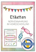 Vorschau - Mal- und Bastelvorlagen - Etiketten - Nervennahrung im Homeschooling - Deckblatt