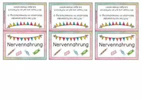 Vorschau - Mal- und Bastelvorlagen - Etiketten - Nervennahrung im Homeschooling - Seite 1