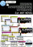Vorschau - Unterrichtsreihen - Reading Comprehension Notebook for ANY NOVEL - digital - Deckblatt