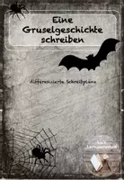 Vorschau - Arbeitsblätter - differenzierte Schreibpläne: Gruselgeschichten schreiben - Deckblatt