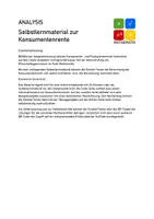 Vorschau - Arbeitsblätter - Selbstlernmaterial Konsumentenrente (Integralrechnung) - Seite 1