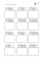 Vorschau - Arbeitsblätter - Leseverständnis Klasse 1 - malen - Deckblatt