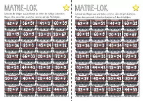 Vorschau - Arbeitsblätter - Mathe-Lokomotive-Arbeitsblatt zum Kleben-Zahlenraum 100 - Seite 1