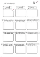 Vorschau - Arbeitsblätter - Leseverständnis Satz-Malen 1 - Deckblatt