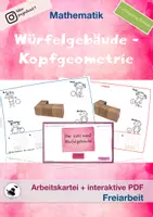 Vorschau - Arbeitsblätter - Würfelgebäude - Wer sieht was? inkl. Interaktiver PDF - Deckblatt