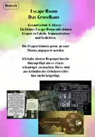 Vorschau - Interaktives Material - Escape-Room-Gruselhaus-Deutsch - Deckblatt