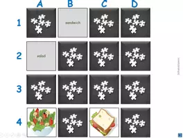 Vorschau - selbst erstellte Schriftarten - "Merk es dir" Englisch Essen Food PowerPoint Spiel - Deckblatt