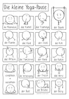 Vorschau - Arbeitsblätter - Yoga für Zwischendurch - Poster und Karten (Distanzlernen & Videocalls) - Seite 1