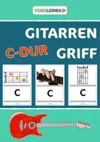 Vorschau - Poster - GITARRE 🎸 C-DUR Griff | Bildkarten | Diagramme - Deckblatt