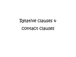 Vorschau - Arbeitsblätter - From relative clauses to contact clauses: presentation and worksheet - Seite 1