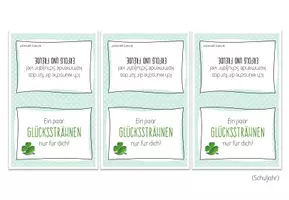 Vorschau - Anderer Materialtyp - Glückssträhnen-Etikett I Schuljahr I Zeugnis I Geschenk - Seite 1