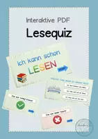 Vorschau - Fördermaterial/Inklusion - Ich kann schon lesen - Lesequiz, eine interaktive PDF - Deckblatt