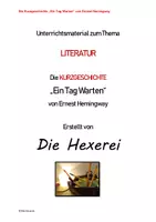 Vorschau - Arbeitsblätter - Kurzgeschichte: Ein Tag Warten - Ernest Hemingway - Seite 1