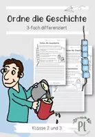 Vorschau - Arbeitsblätter - Ordne die Geschichte | Aufsatzerziehung | Klasse 2 und 3 - Deckblatt