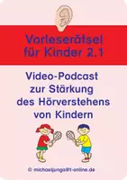Vorschau - Fördermaterial/Inklusion - Video-Podcast Das Hörverstehen trainieren 2.1 - Deckblatt