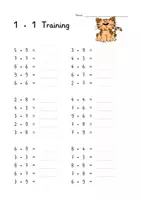 Vorschau - Arbeitsblätter - Mathematik Klasse 2: 9 ausfüllbare PDF (Einmaleins, Division mit und ohne Rest) - Seite 1