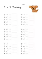 Vorschau - Arbeitsblätter - Mathematik Klasse 2: 9 ausfüllbare PDF (Einmaleins, Division mit und ohne Rest) - Deckblatt