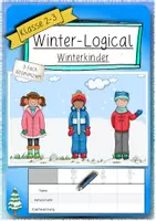 Vorschau - Arbeitsblätter - Winter-Logical "Winterkinder" | Klasse 2-3 | 3-fach differenziert | Lesen & Nachdenken - Deckblatt