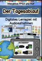Vorschau - Spiele - Der Tagesablauf - digitales/interaktives Lernspiel mit Audioaufnahmen (PPSX und PDF) - Deckblatt