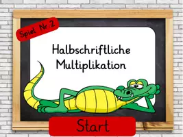 Vorschau - Interaktives Material - Interaktives Spiel: Halbschriftliche Multiplikation Spiel 2 - großes Einmaleins- Mathematik Klasse 3 - Homeschooling - Deckblatt