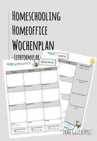 Vorschau - Arbeitsblätter - HomeOffice Wochenplan Leerformular - Deckblatt